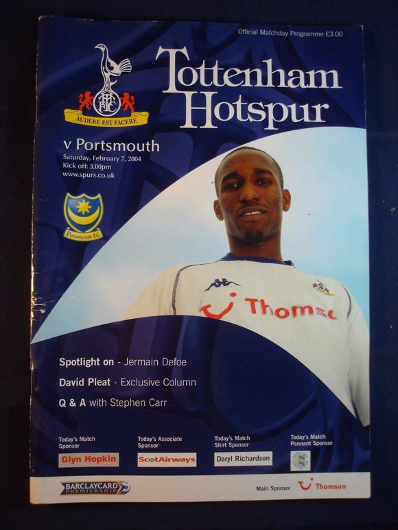 * Football Programme - Tottenham v Portsmouth - 7 February 2004
