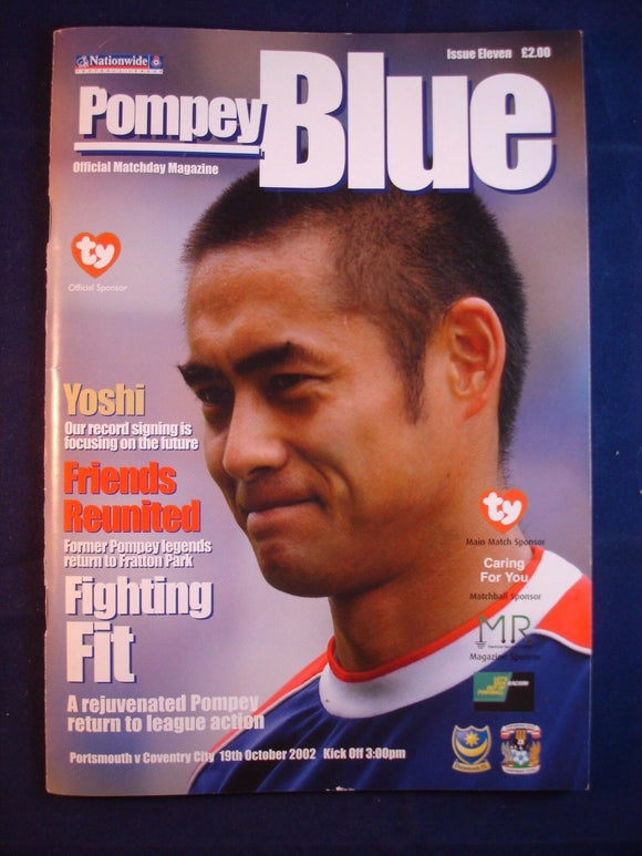 * Football Programme Portsmouth Pompey PFC v Coventry - 19 October 2002
