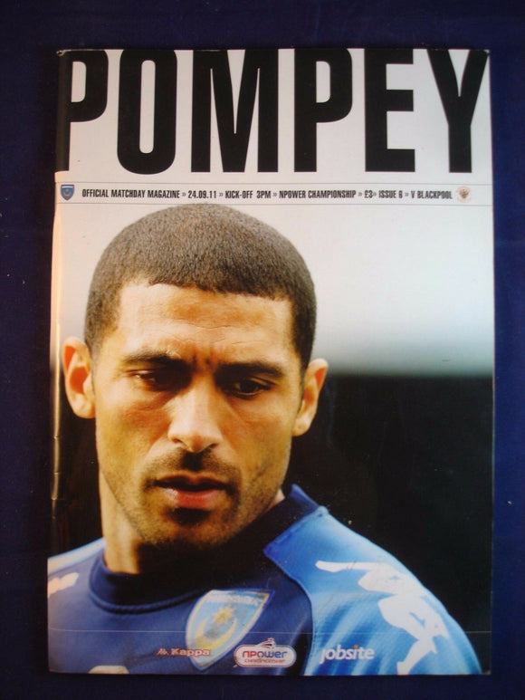 * Football Programme Portsmouth Pompey PFC v Blackpool - 24 November 2011
