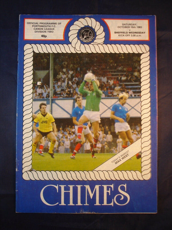 Football Programme Portsmouth Pompey PFC v Sheffield Wednesday -  15th Oct 1983