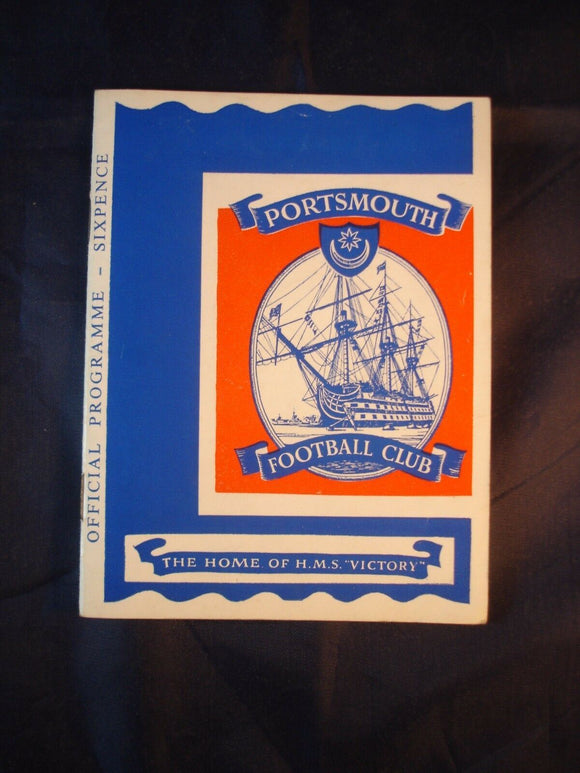 Football Programme Portsmouth Pompey PFC v Bury - 27th October 1962