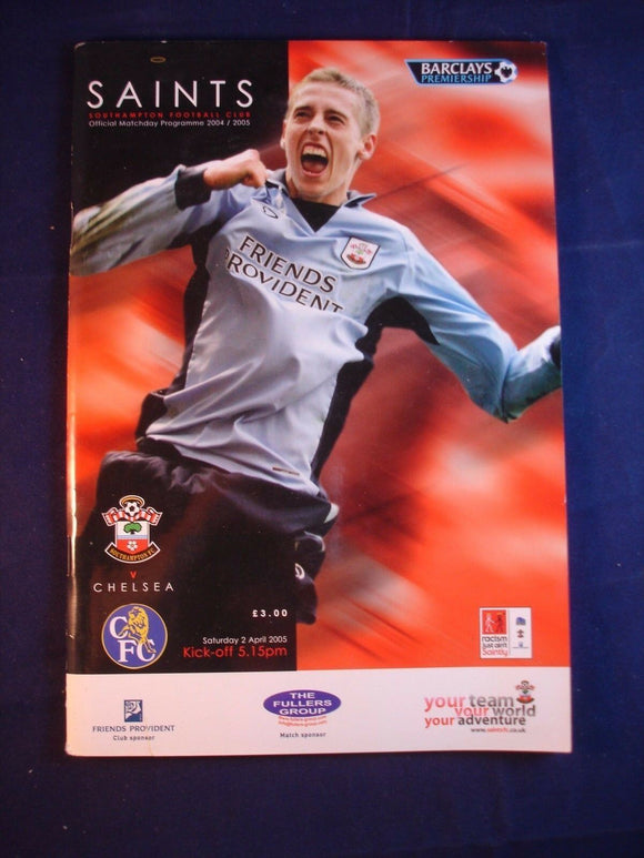 * Football Programme - Southampton v Chelsea  - 2 April 2005