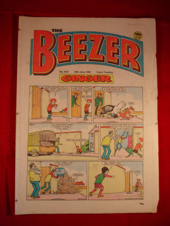 Beezer Comic - 1537 - 29th June 1985