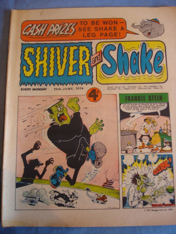 Shiver and Shake Comic - 15th June 1974