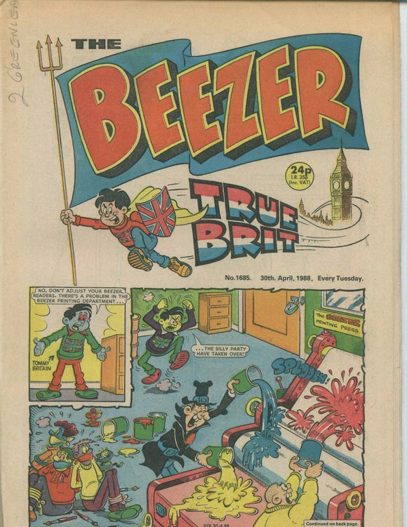 Beezer Comic - 1685 - 30th April 1988