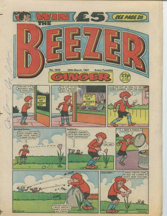 Beezer Comic - 1628 - 28th March 1987