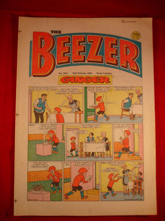 Beezer Comic - 1554 - 26th October 1985