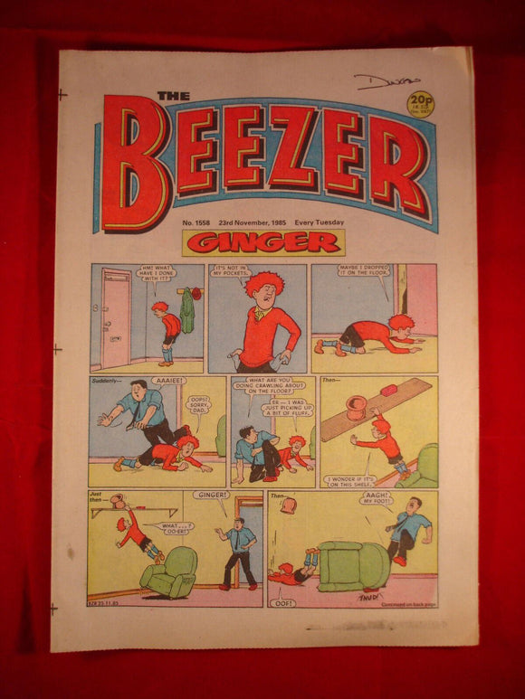Beezer Comic - 1558 - 23rd November 1985