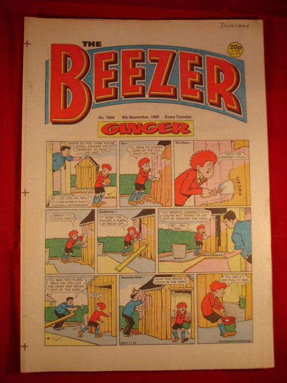Beezer Comic - 1556 - 9th November 1985