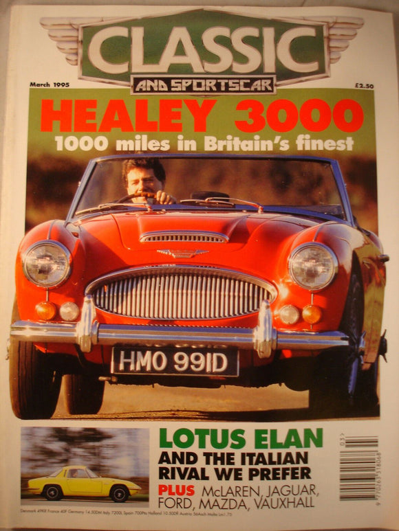 Classic and Sports car magazine - March 1995 - Healey 3000 - Lotus Elan