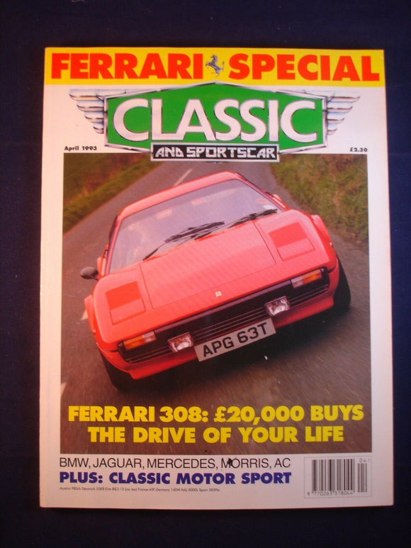 Classic and Sports car - April 1993 - Ferrari 308