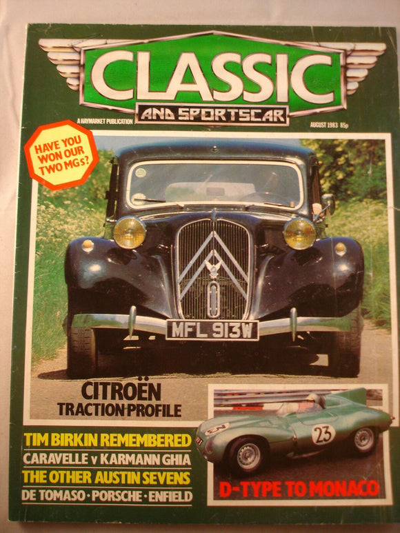 Classic and Sports car magazine - August 1983 - Citroen - Caravelle v Karmann