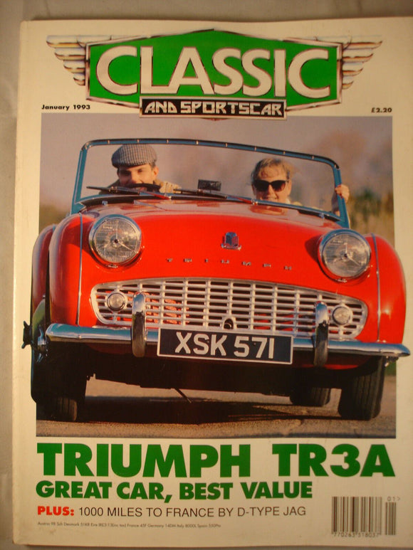 Classic and Sports car magazine - January 1993 - TR3A