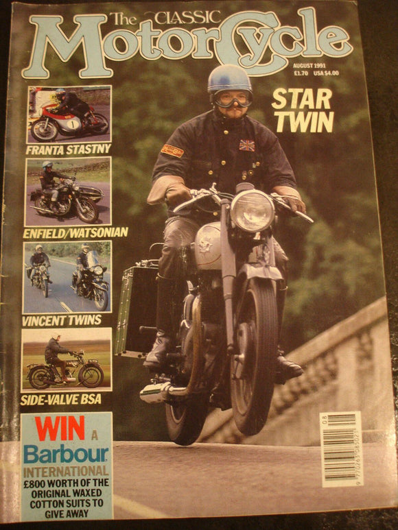 Classic motorcycle Aug 1991 - Star Twin - Enfield/Watsonian - Franta Stastny