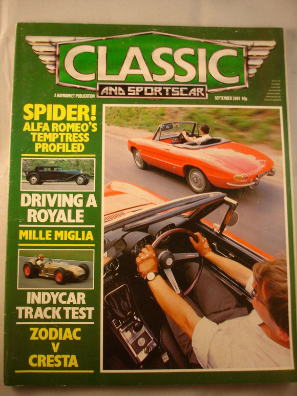 Classic and Sports car magazine - September 1984 - Alfa Spyder -Zodiac vs Cresta