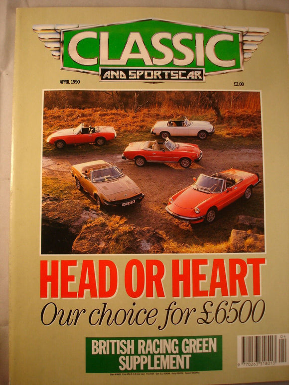 Classic and Sports car magazine - April 1990 - Affordable sportscars