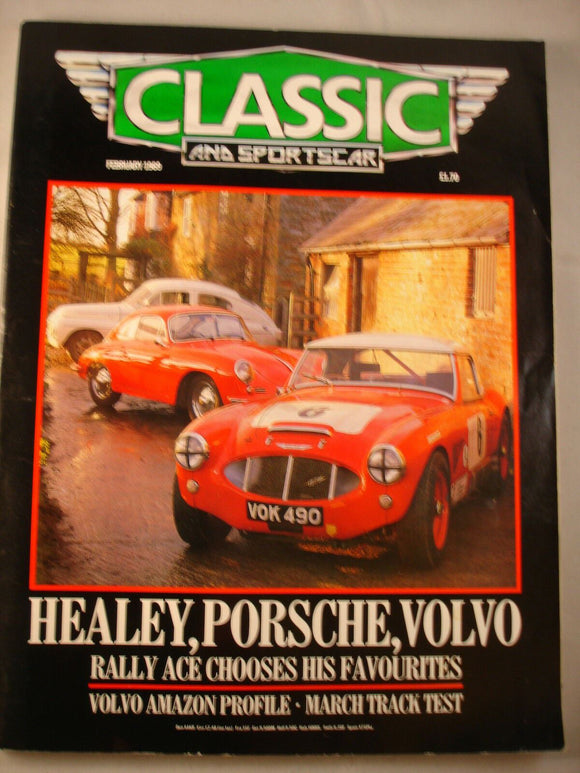 Classic and Sports car magazine - February 1989- Volvo Amazon - Healey - Porsche