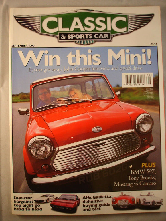 Classic and Sports car magazine - September 1999 - Supercar bargains - Giulietta