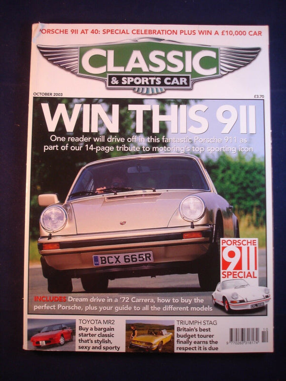Classic and Sports car - October 2003 - Porsche 911