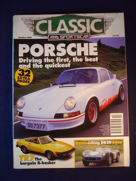 Classic and Sports car magazine - October 1996 - Porsche