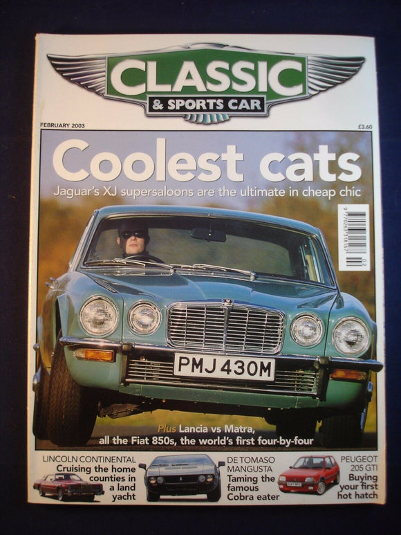 Classic and Sports car - February  2003 - Jaguar XJ Supersaloons - 205 GTI
