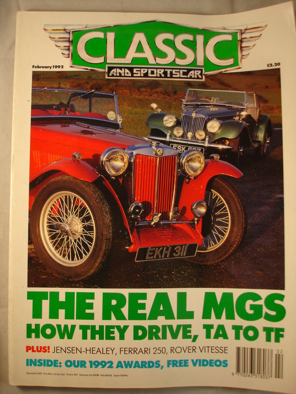 Classic and Sports car magazine - February 1992 - The Real MG s