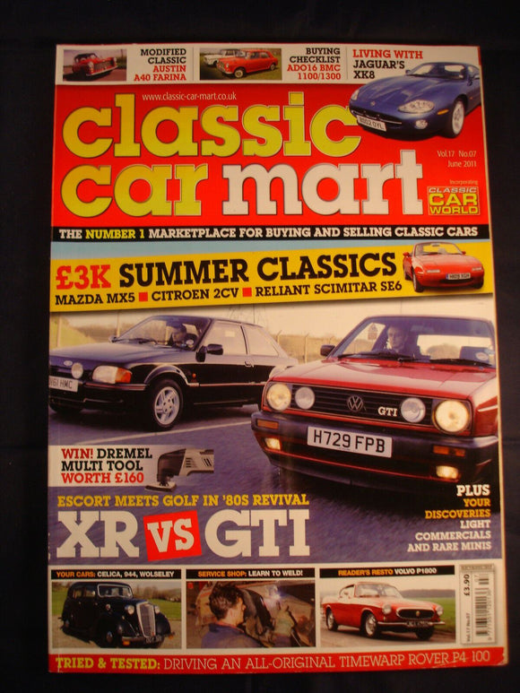 Classic Car Mart - June 2011 Vol 17 #7 - Xk8 - XR3I - Golf GTI
