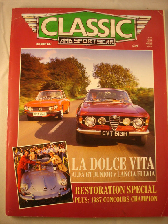 Classic and Sports car magazine - December 1987 - Restorations - Firenza - Alfa