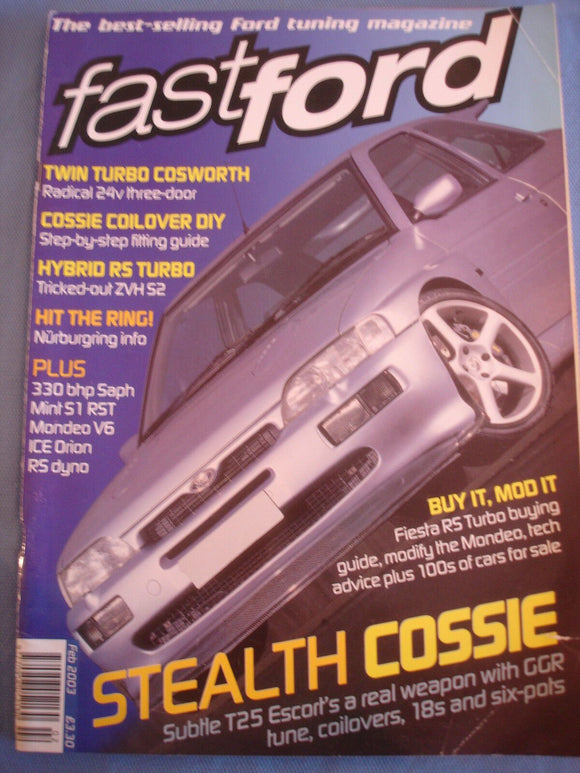 Fast Ford Mag 2003 -Feb- Fiesta Rs Turbo- Nurburgring info - cossie coilover diy