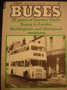 Buses Magazine October 1983 - 25 years of Gordon Watts, buses in Zambia