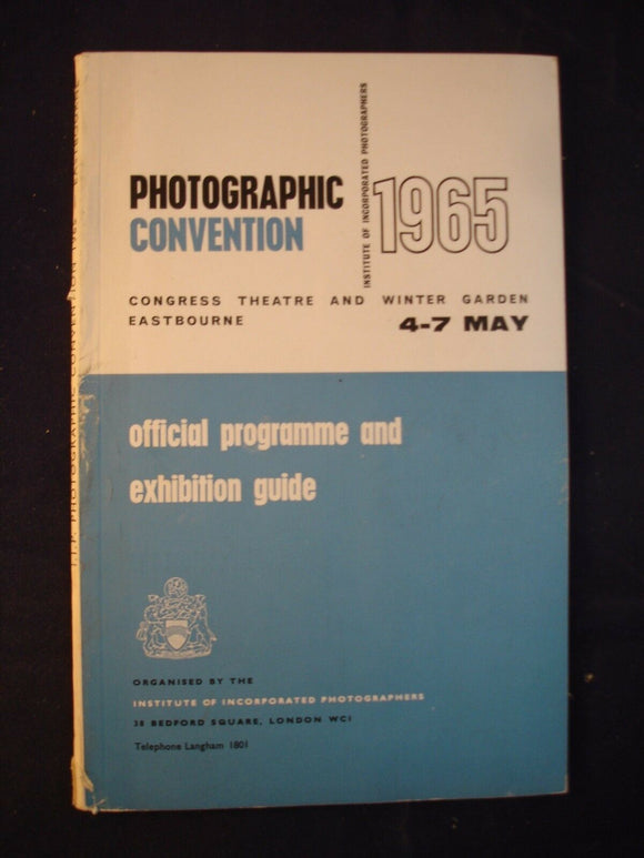 Photographic Convention  - May 1965 - Eastbourne programme