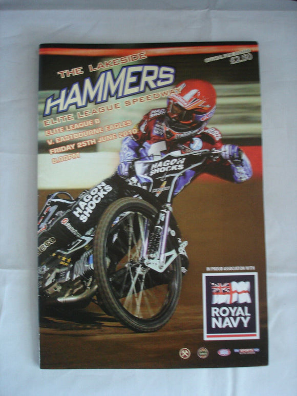 Lakeside Hammers Programme  - 25th June 2010 - Eastbourne Eagles