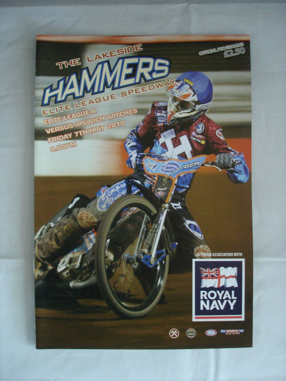 Lakeside Hammers Programme  - 7th May 2010 - Ipswich Witches