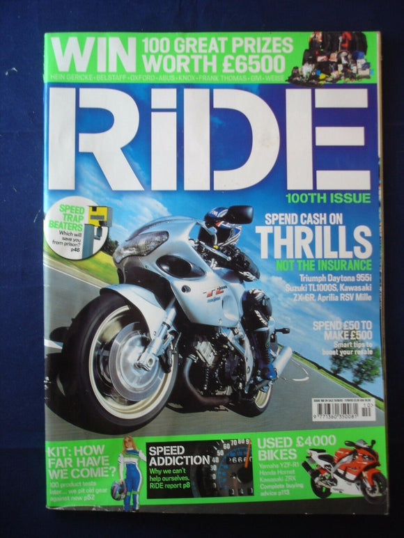 Ride Magazine - Issue 100 - 955i - TL1000S - ZX 6R - RSV Mille