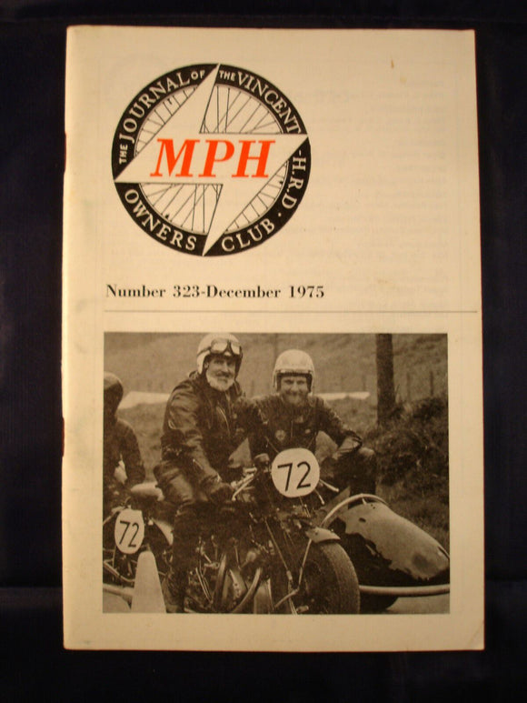 MPH - VOC - Vincent Owners club magazine - issue 323 - December 1975