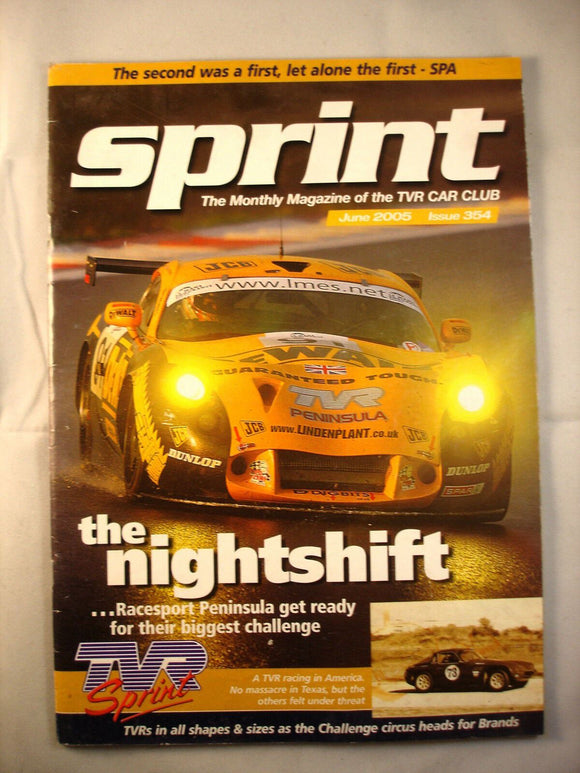 TVR Owners Club Sprint Magazine issue 354 - June 2005