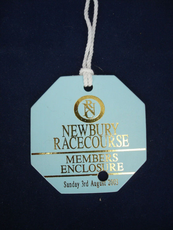 2 - Horse racing - Card Badge - Newbury - Members - 3rd August 2003