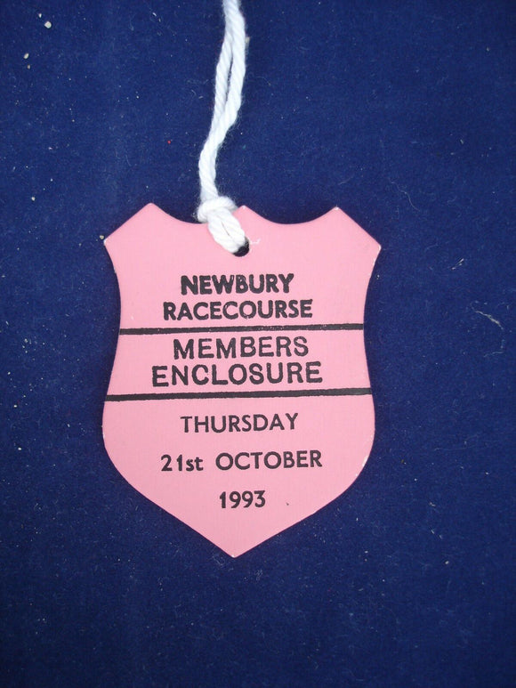 1 - Horse racing - Card Badge - Newbury - 21st October 1993
