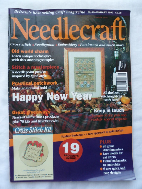 Needlecraft # 19 - January 1993 - Sampler to learn antique techniques
