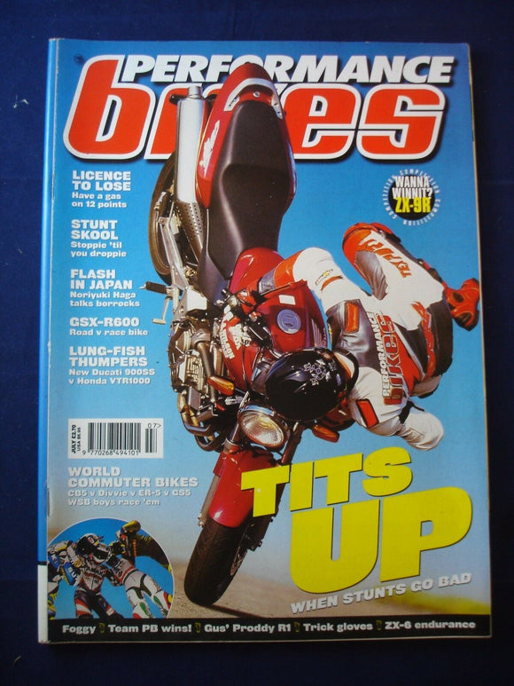 Performance Bikes - July 1998 - Ducati 900SS - VTR1000 - GSX R600 road + race