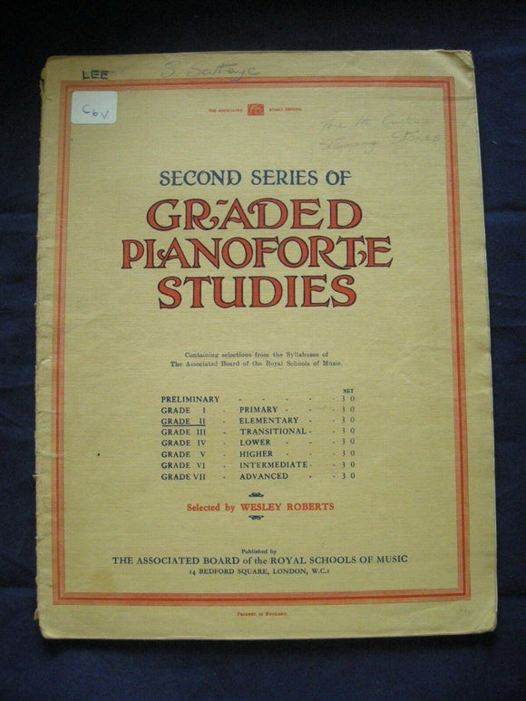 Second series of graded pianoforte studies - Vintage Sheet Music -