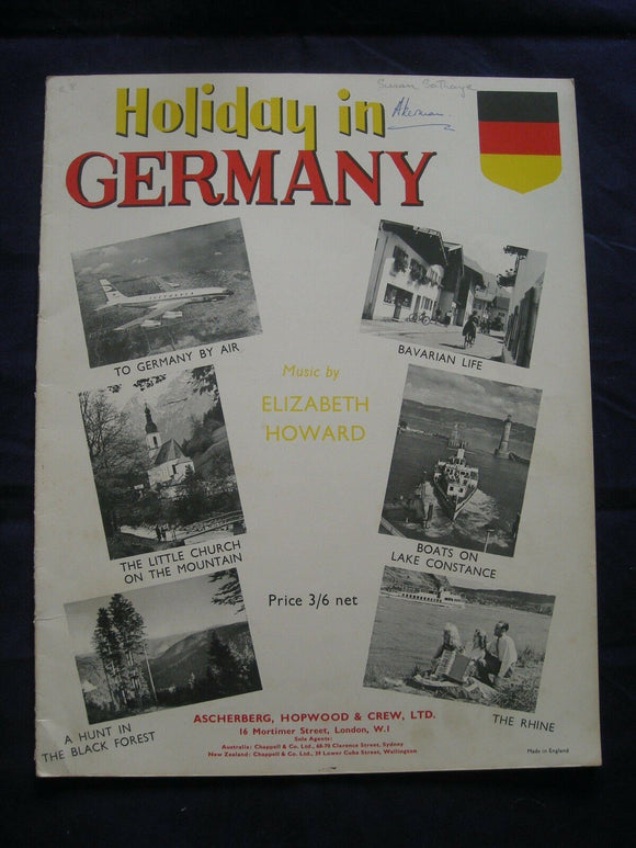 Holiday in Germany - Elizabeth Howard - Vintage Sheet Music -