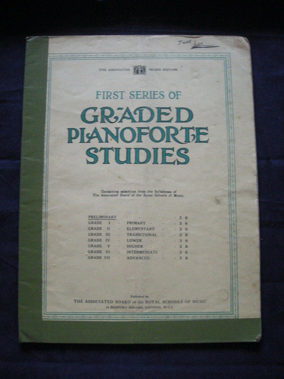 Graded Pianoforte studies - Vintage Sheet Music -