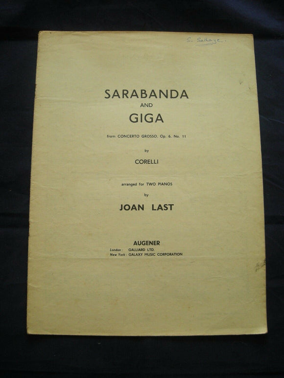 Sarabanae and Giga - Joan Last - Vintage Sheet Music - Piano Duet