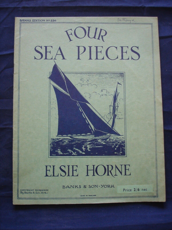 Four Sea Pieces - Elsie Horne - Vintage Sheet Music