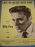 Billy Fury - Like I've never been gone - Vintage sheet music