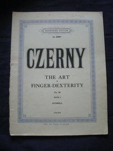 Czerny - The art of Finger dexterity - Vintage Sheet Music -