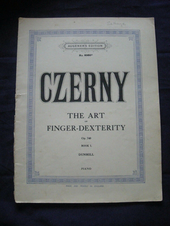 Czerny - The art of Finger dexterity - Vintage Sheet Music -