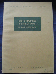 Igor Stravinsky The Rite of Spring pub Boosey & Hawkes No.638