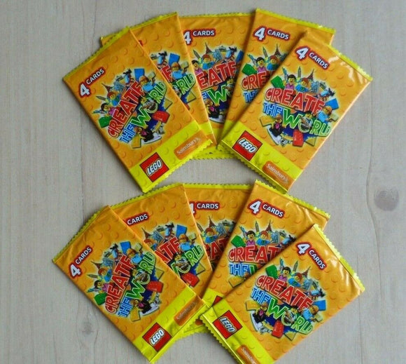Lego Create The World Trading Cards  (10 x Unopened Packs) Sainsburys